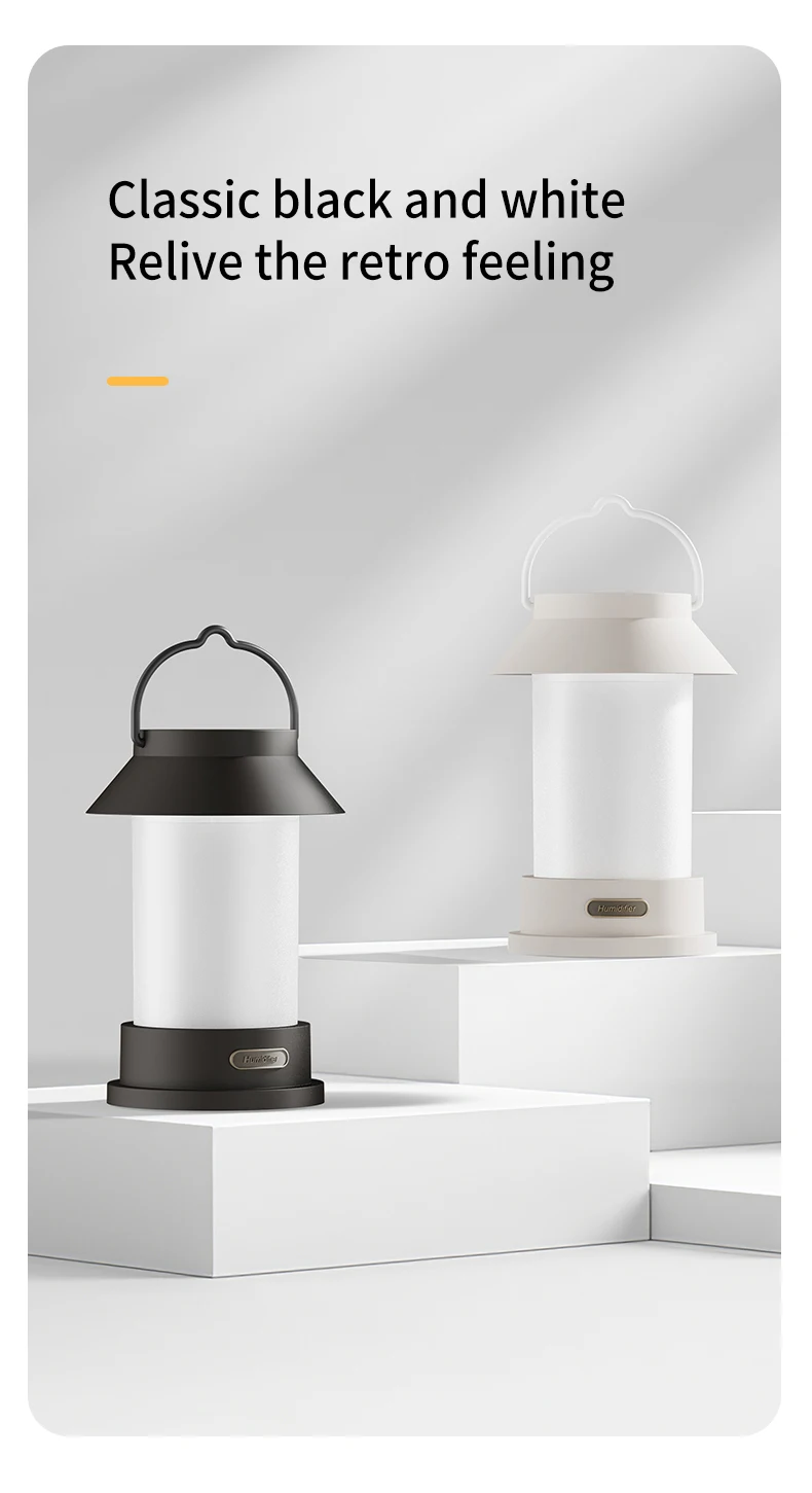 Gadgetoo 2022 New Retro Lamp Humidifier Outdoor Usb Rechargeable Emergency Lighting Portable Lights Camping Lamp Diffuser Essential Oils