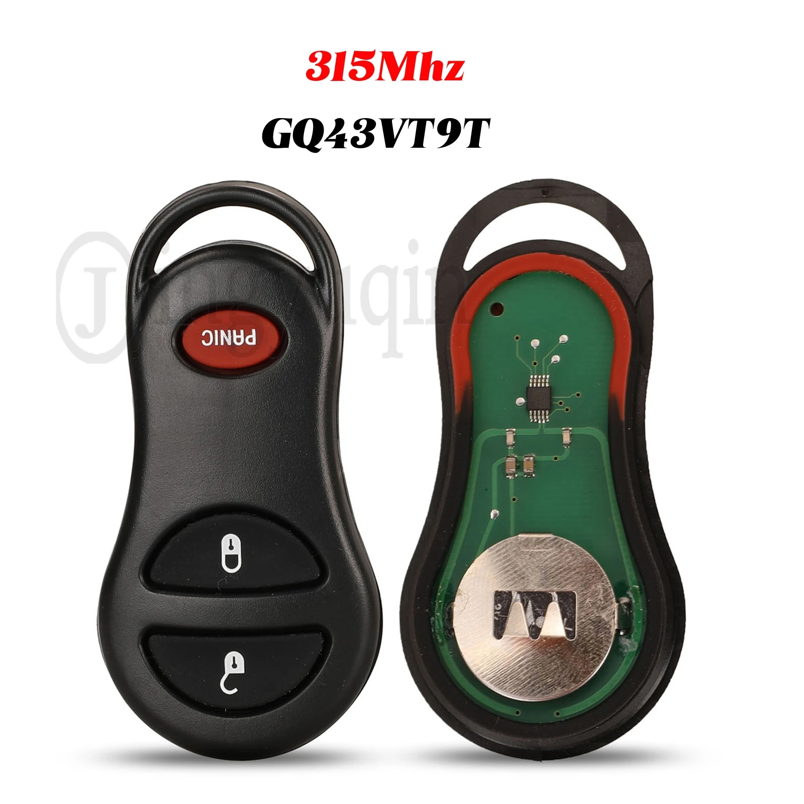 

Смарт-ключ jingyuqin GQ43VT9T, 300-2001 МГц, 3 кнопки, для Dodge Durango, Jeep, Chrysler Concorde, 2004-315