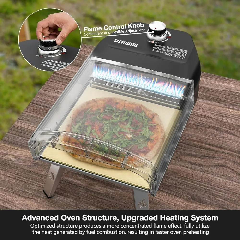 Portable Outdoor Propane Pizza Oven with 13 Stone for Professional Baking