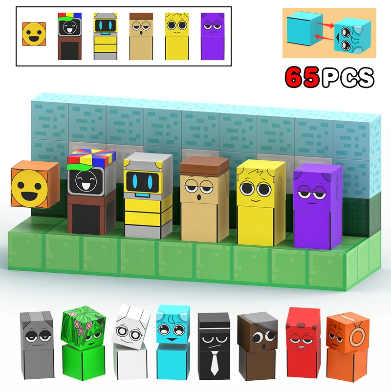 Sprunki Figures Magnetic Blocks Toys Incrediboxs Sprunki Magnet Toys STEM Sensory for Toddler Christmas Birthday Gift magnetic building blocks magnetic assembly toy magnetic alphabet toys