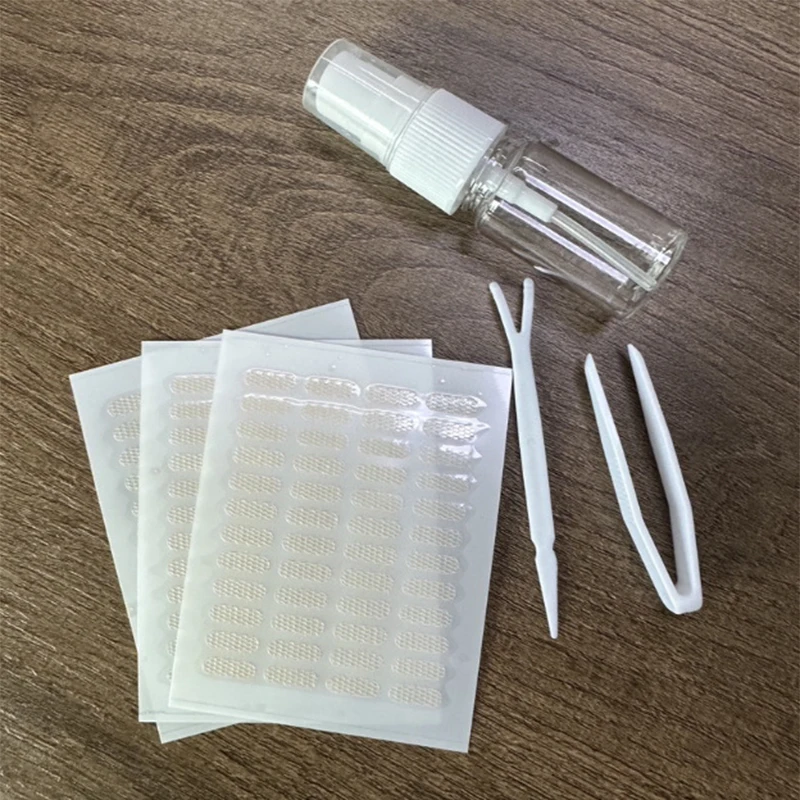 【내추럴 아이리프트 메쉬 레이스 투명 무형 투명 자가 접착 눈꺼풀 테이프 스티커】