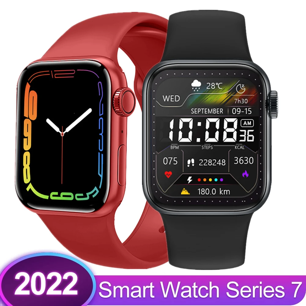 M Seven Sports Smart Watch Men 2022 Bluetooth Dial Call Voice Assistant Women Fitness Smartwatch PK IWO 15 Pro W27 DT7 Series 7
