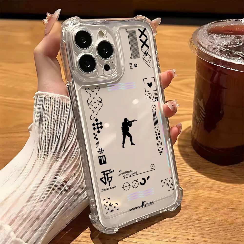 Stylish Anti-Fall Clear Back Fashion Game Phone Case