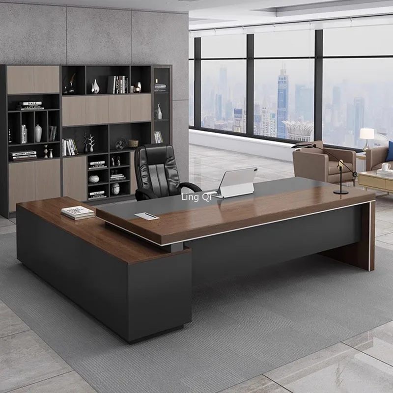 Gaming Reception Office Desk Standing Vanity Dark Wood Boss Computer Desks Conference Organizer Mesa Escritorio Office Furniture