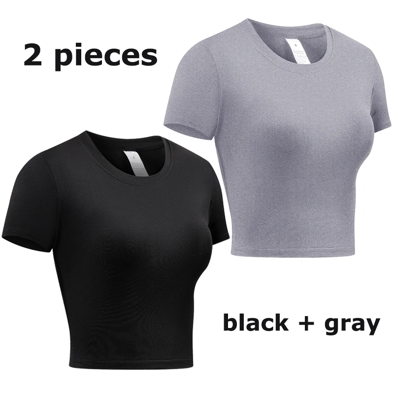 BlackGray CropTee