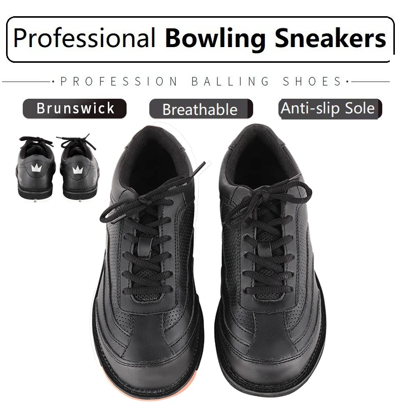 Bowling Shoes for Men Women Non-slip Outsole Bowling Sneakers Unisex Professional Sports Shoes Right-hand Skidproof Trainer