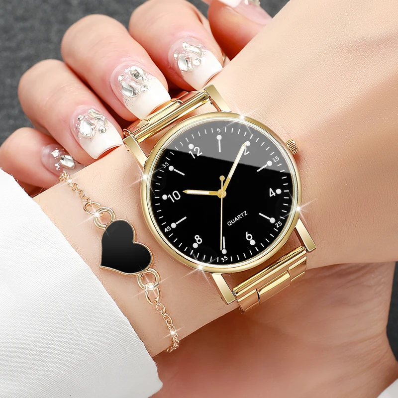 2 4PCS Arabic Dial Women Watches Simple