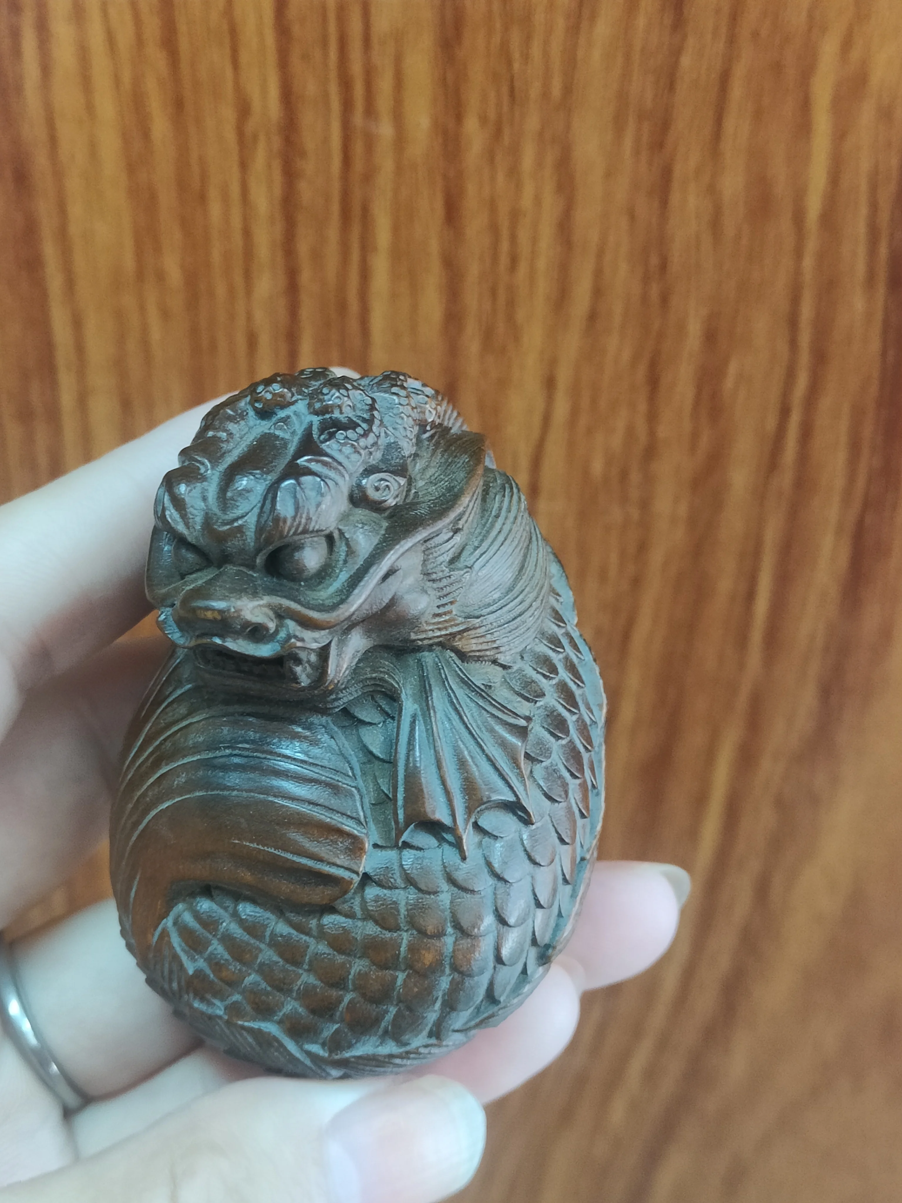 

Китайская резьба по дереву, подвеска-Дракон из коробки, подарок