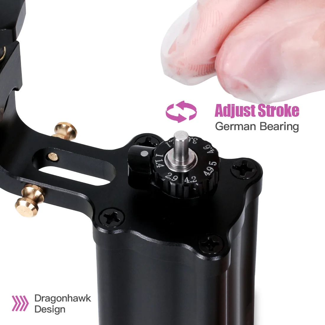 Tattoo Supplies Professional Mast Tattoo Adjustable Stroke 5mm RCA Direct Drive Rotary Tattoo Machine Liner And Shader Motor Supplies