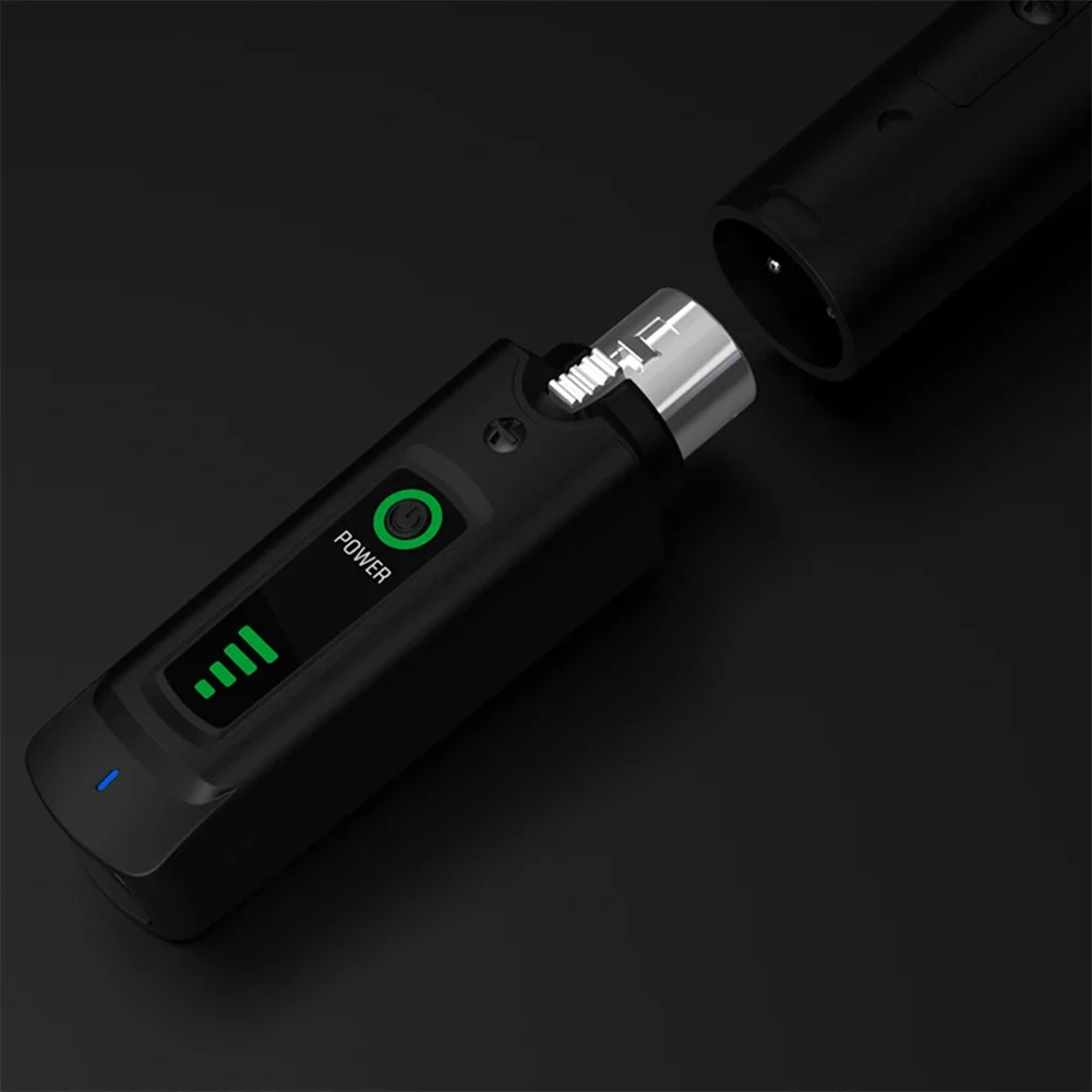 Wireless Microphone Transmitter Receiver System UHF XLR Adapter System for Dynamic Microphone Guitar Audio Mixer