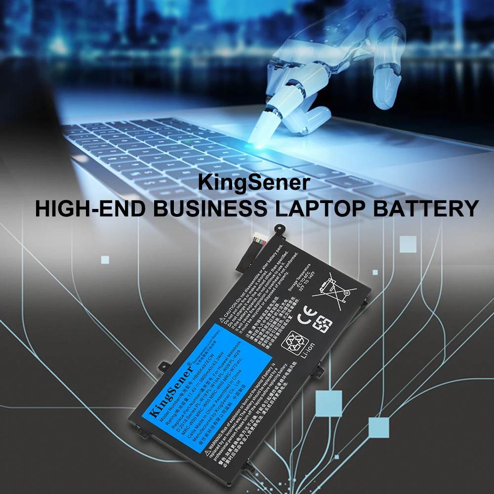 Kingsener Hb46k497ecw Bateria do Portátil para Huawei Matebook d 2023 Pl-w19 Pl-w19a Pl-w09 Pl-w29 Mrc-w50 W60 W70 Series 43.3wh - Imagem 3