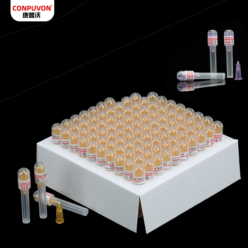34G 4mm Needle Piercing Transparent Syringe Injection skin prick glue Clear Tip ForPharmaceutical injection needle Tool Parts syringe needle tool