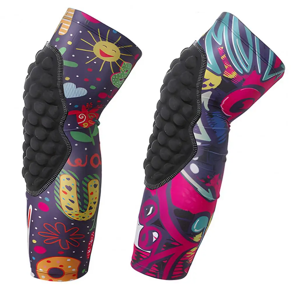 

1Pc Knee Brace Comfortable High Stretchy Honeycomb Design Protective Sport Gear Leg Knee Pad Sleeve for Basketball Volleyball