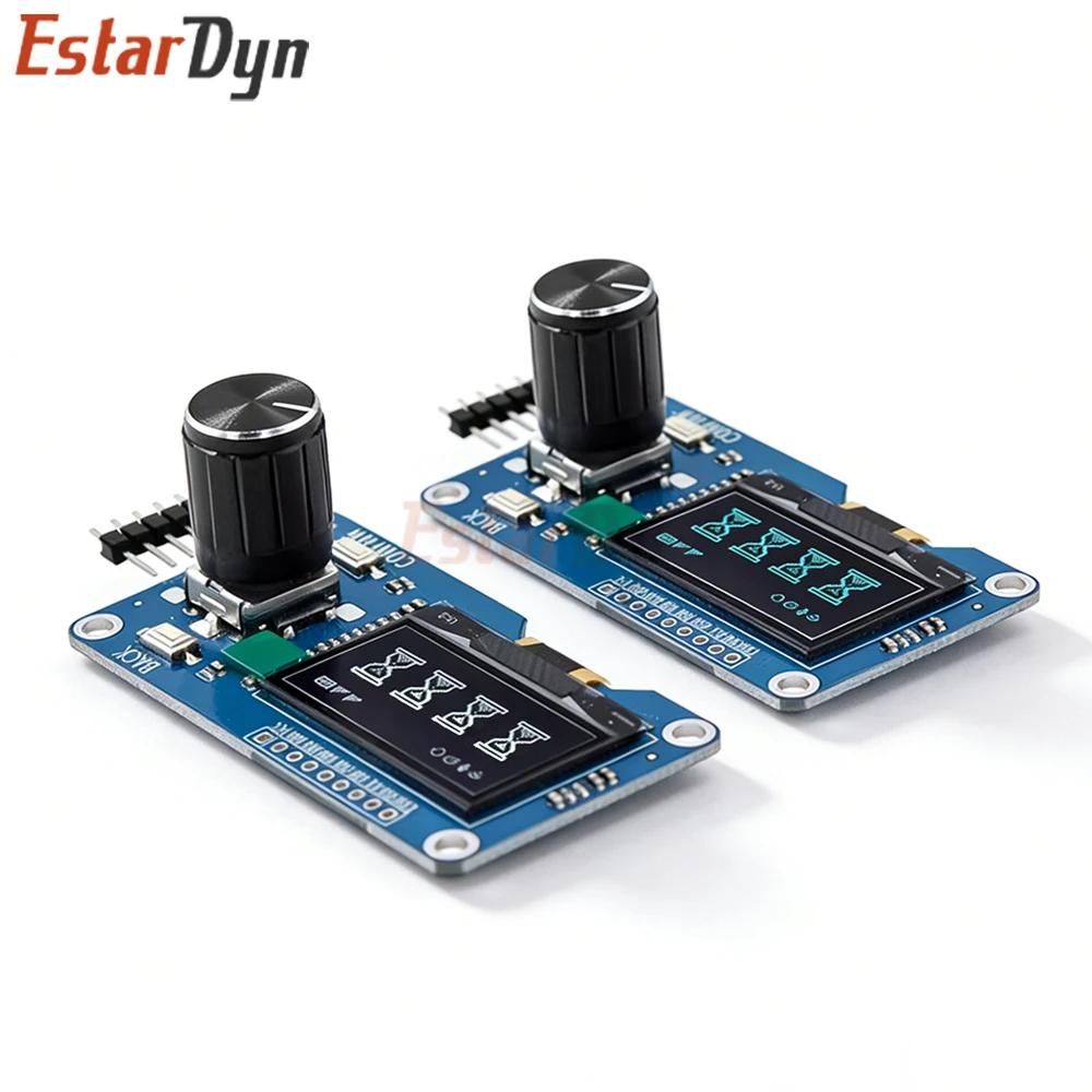 Display OLED Estardyn da 1,3 Pollici con Modulo Encoder Rotativo EC11, Schermo Bianco/Blu IIC per Controllo Menu Fai-da-Te