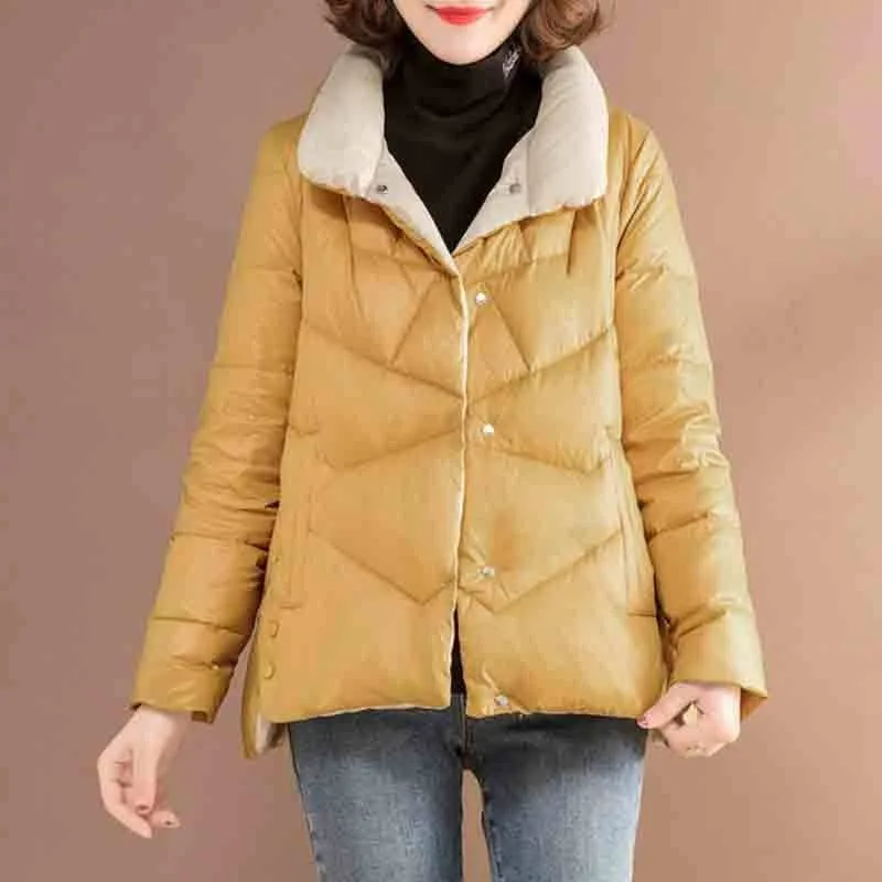 

2023 New Women Cotton Coat Winter Jacket Female Intensification Parkas Slimming Short Style Outwear Fashion Overcoat