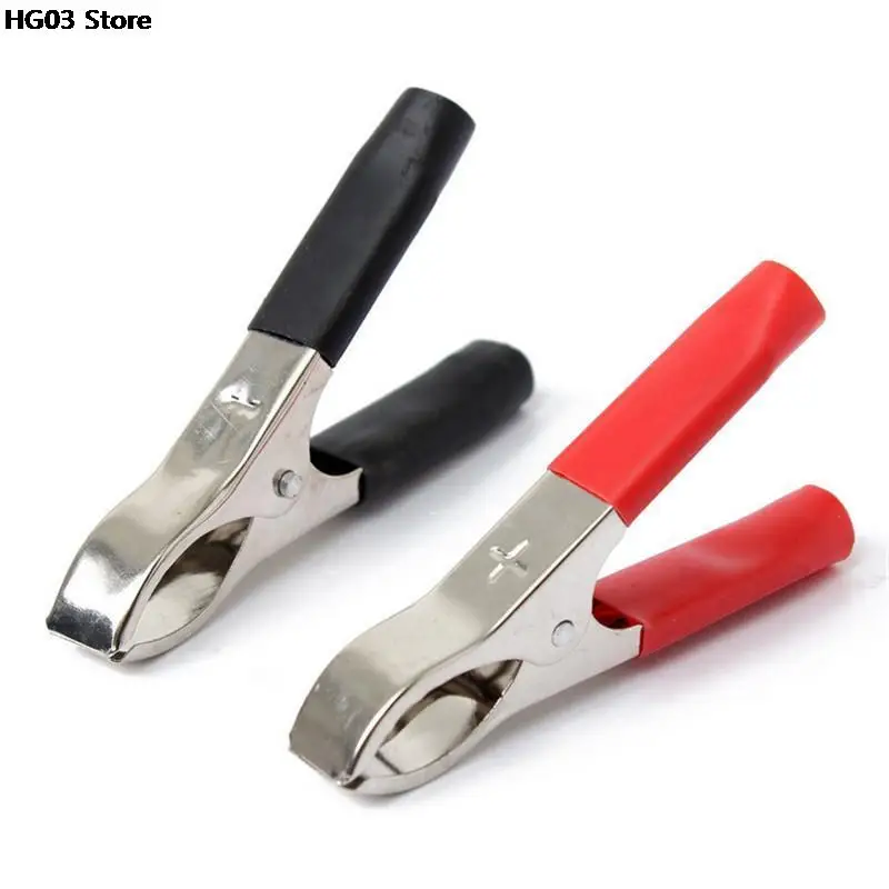 Alligator Clips Electric Test Clamp Test Clip Test Leads 2Pcs Car Battery Test Lead Clip Crocodile Alligator Clamps 30A 75mm