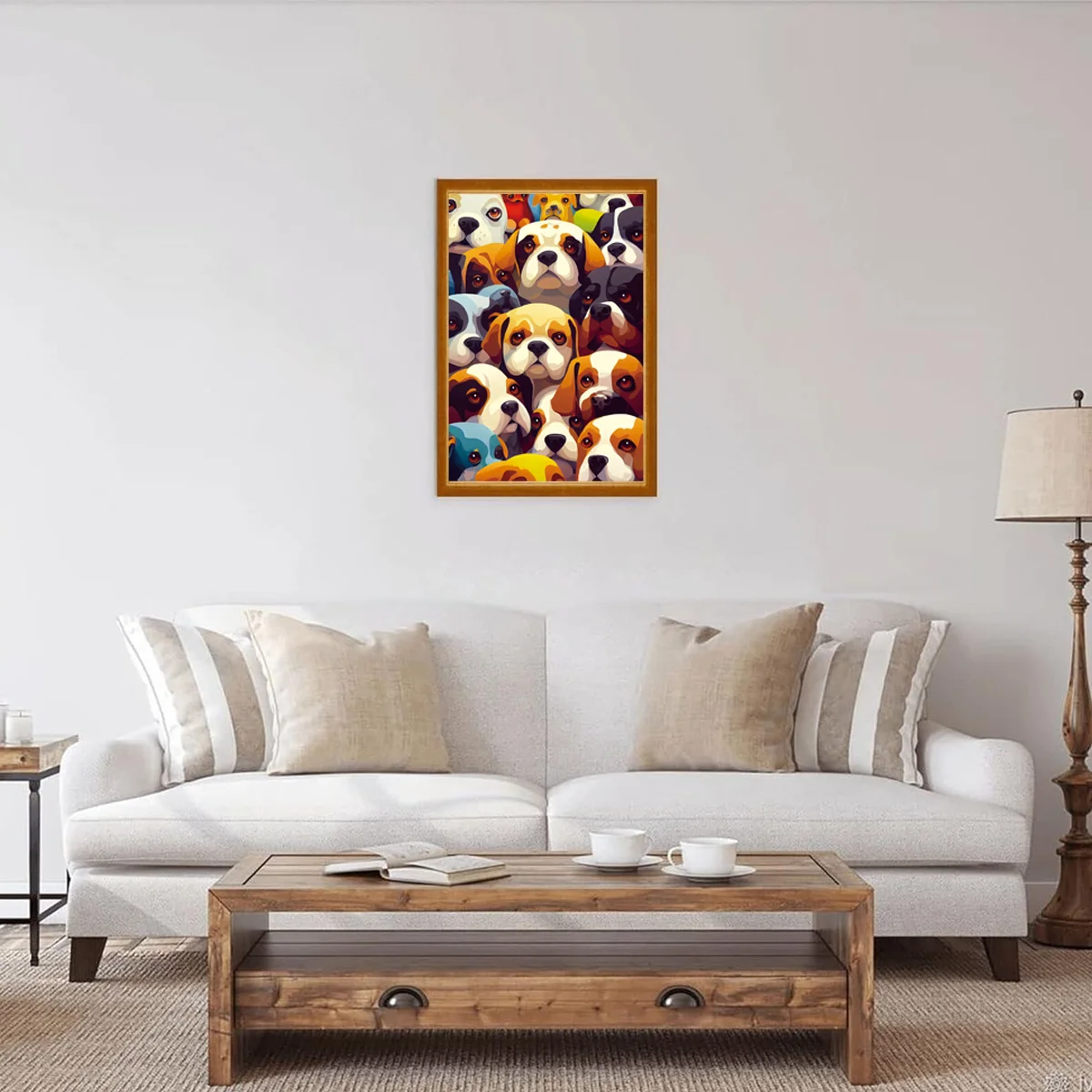 Jigsaw Puzzles for Adults/Kids 300 Pieces Group Cute Dogs Jigsaw Puzzles Families Games Toy for Home Art Decor Puzzles 15" x 10" 5