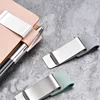 Fromthenon Metal Leather Pen Holder Brass Stainless Steel Pencil Clip Vintage Diary Notebook Pen Holder Loose Leaf Clip 5