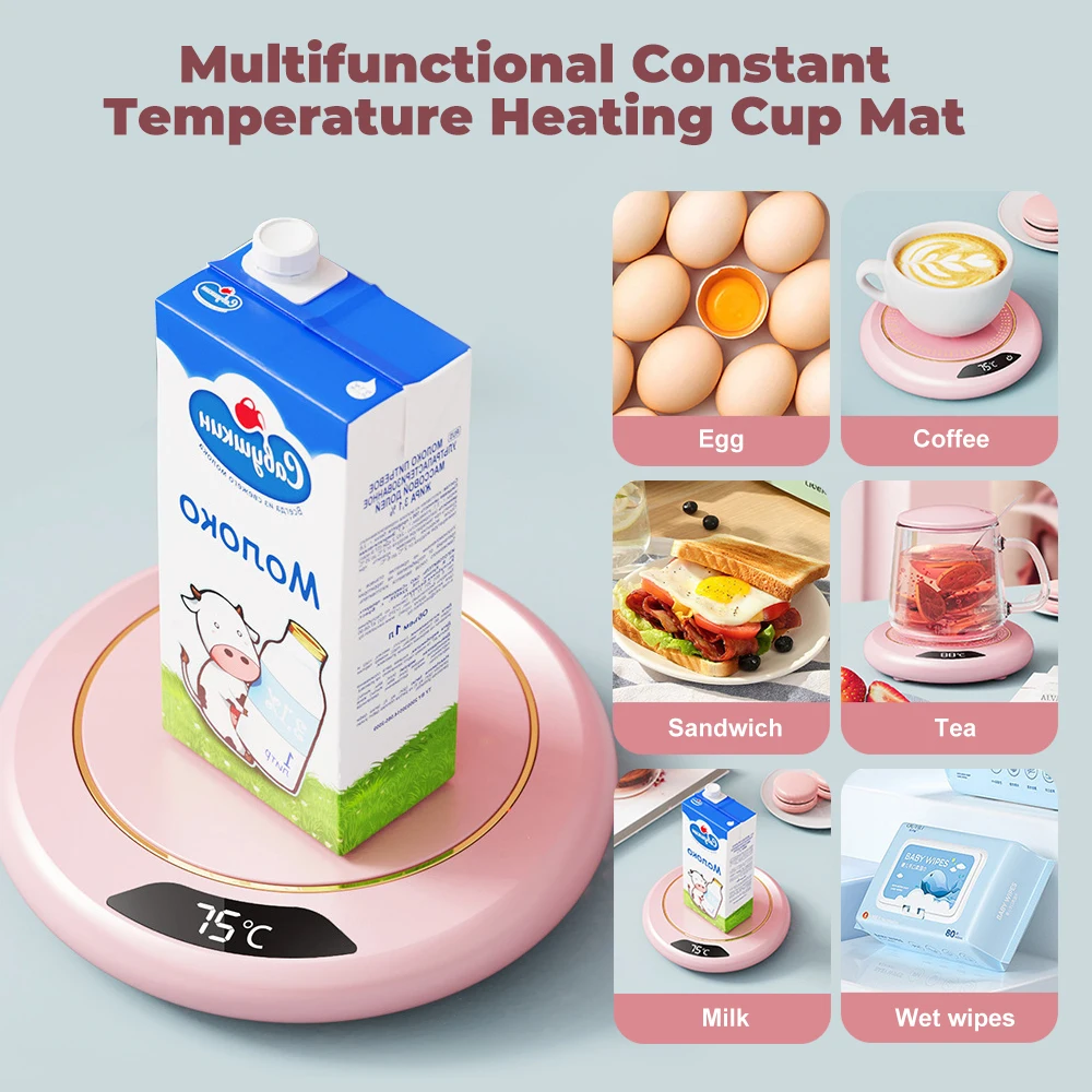 Heating Coaster Mug Warmer Electric Cup Heater Milk Tea Water Cup Constant Temperature for Home Office Coffee