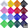 URATOT 16 Pieces Paisley Bandanas Cowboy Bandana Handkerchiefs Paisley Print Head Wrap Scarf, Assorted 16 Colors 1