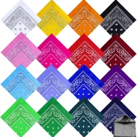 URATOT 16 Pieces Paisley Bandanas Cowboy Bandana Handkerchiefs Paisley Print Head Wrap Scarf, Assorted 16 Colors 1