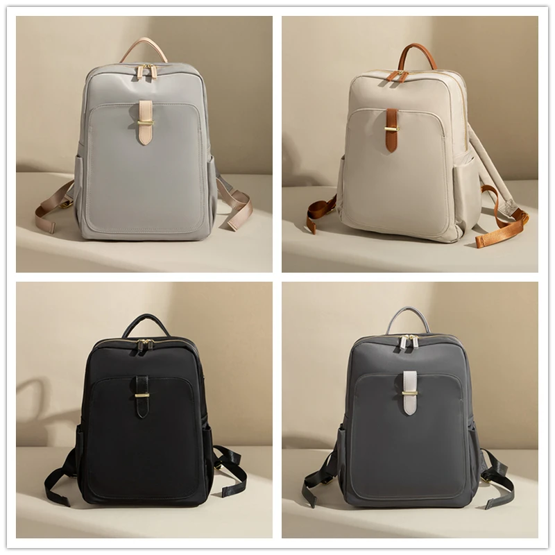 Anti-theft Backpacks Travel Bag Women Handbags Contrast Color