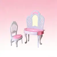 Nouvelle maison de jeu pour enfants, accessoires pour poupées BJD, table de maquillage avec chaises, décoration, meubles de chambre à coucher, jouets pour filles 5