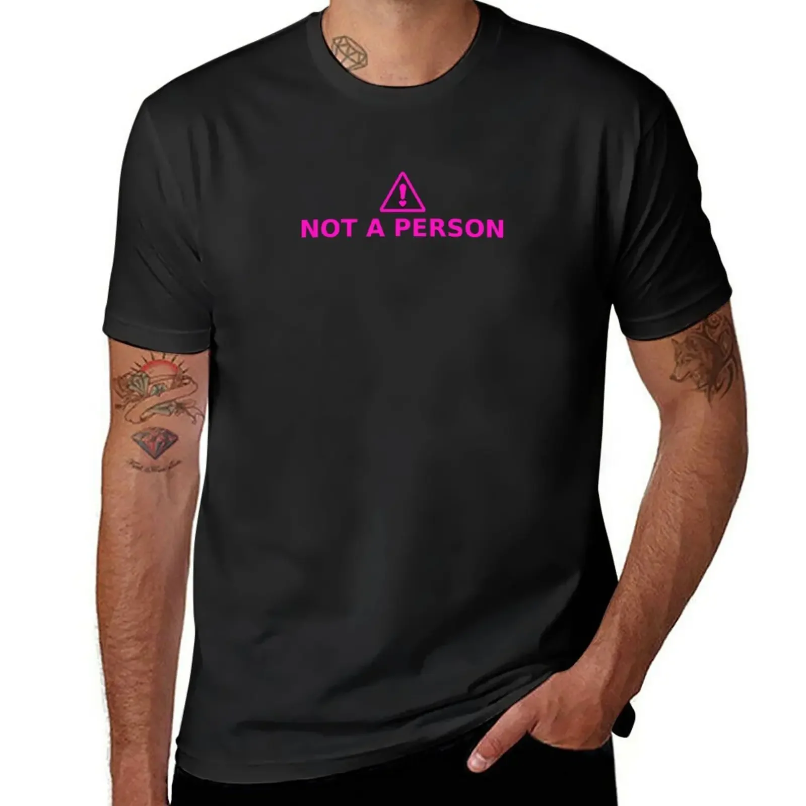 

Not a Person T-Shirt summer clothes tops plain white t shirts men