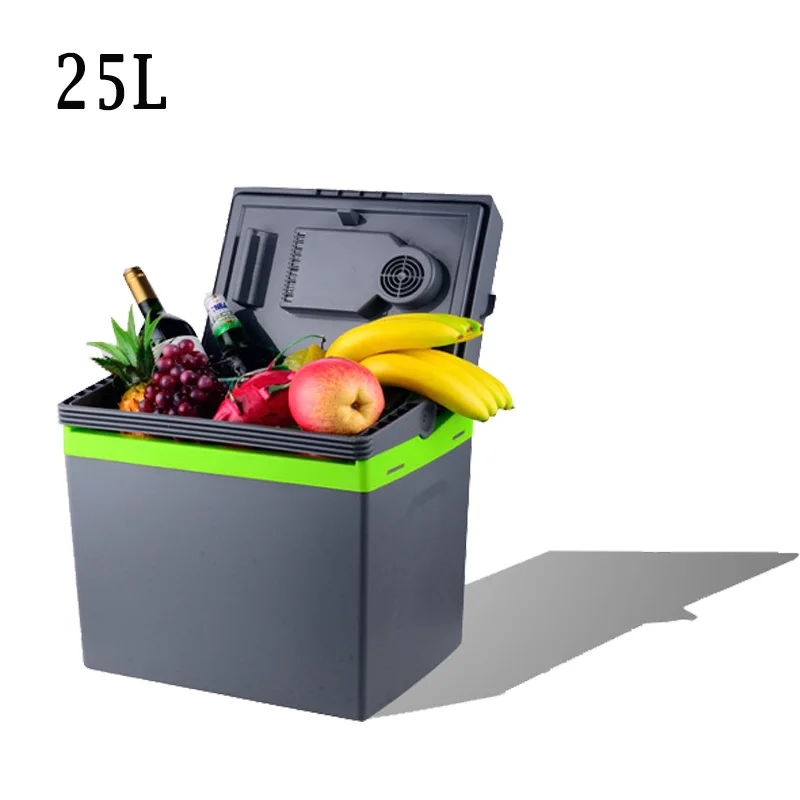 Mini nevera para el hogar y el coche, refrigerador de 24L, 12/24V,  110/220V, congelador, calentador, caja de almacenamiento de alimentos para  coche, hogar, Camping, Pinic - AliExpress