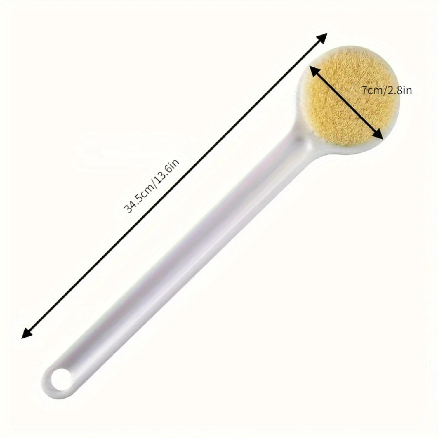 Long Handle Bath Brush Set-Exfoliating Back Scrubber for Shower, Easy Reach & Comfort Grip