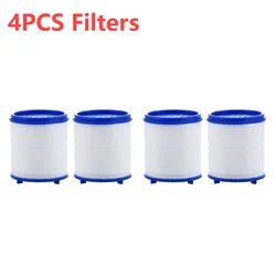 Premium Pack of Faucet Water Filter Elements - Chlorine & Heavy Metal Removal, Shower & Bath Water Purifier & Softener (4PCS filters)