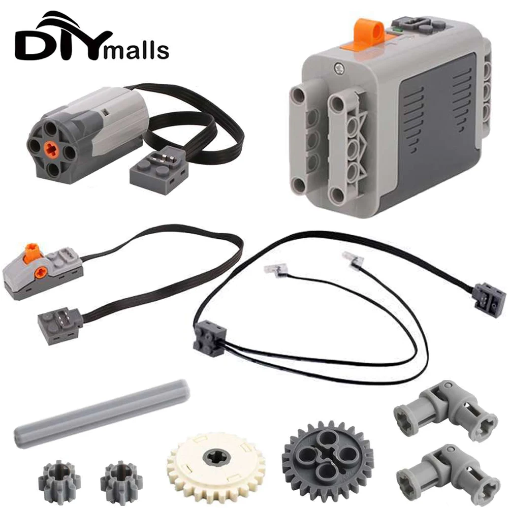 기술 MOC 기술 전원 기능 빌딩 블록, M 모터 8883 AA 배터리 박스, 8881 전류 제어 스위치, 8869 92906 3648  Best5