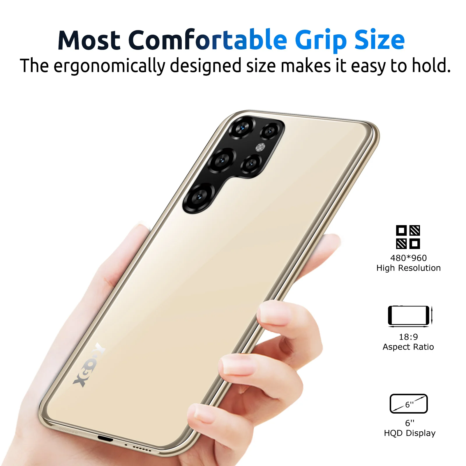 XGODY X60,6.0 inch,Smartphone Android,2+16GB ROM,Android,Dual SIM,3000mAh,Mobile phones,Quad Core,4G Cellphones,with Case Films 5