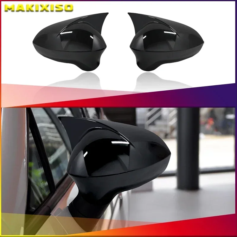 

2 pieces Rearview Mirror Cover Cap Black for Seat ibiza Cupra 2009-2017