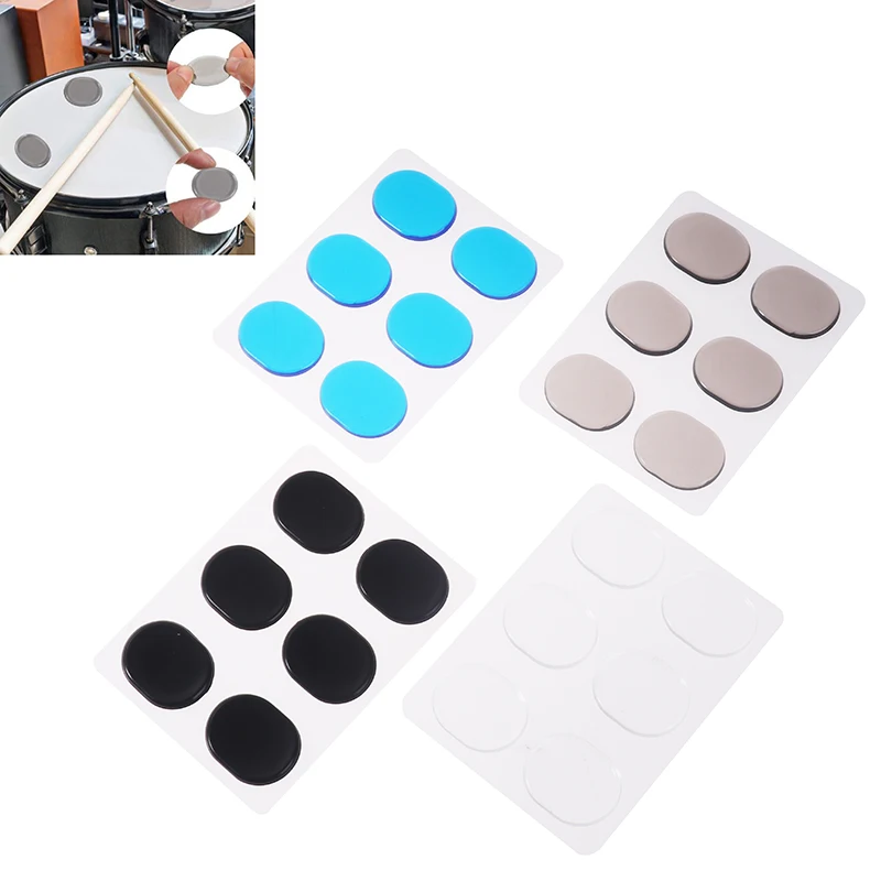 6Pcs/Set Drum Dampeners, Drum Damper Gel Pads Silencers Non-Toxic Soft Silicone Mute For Drums Tone Control