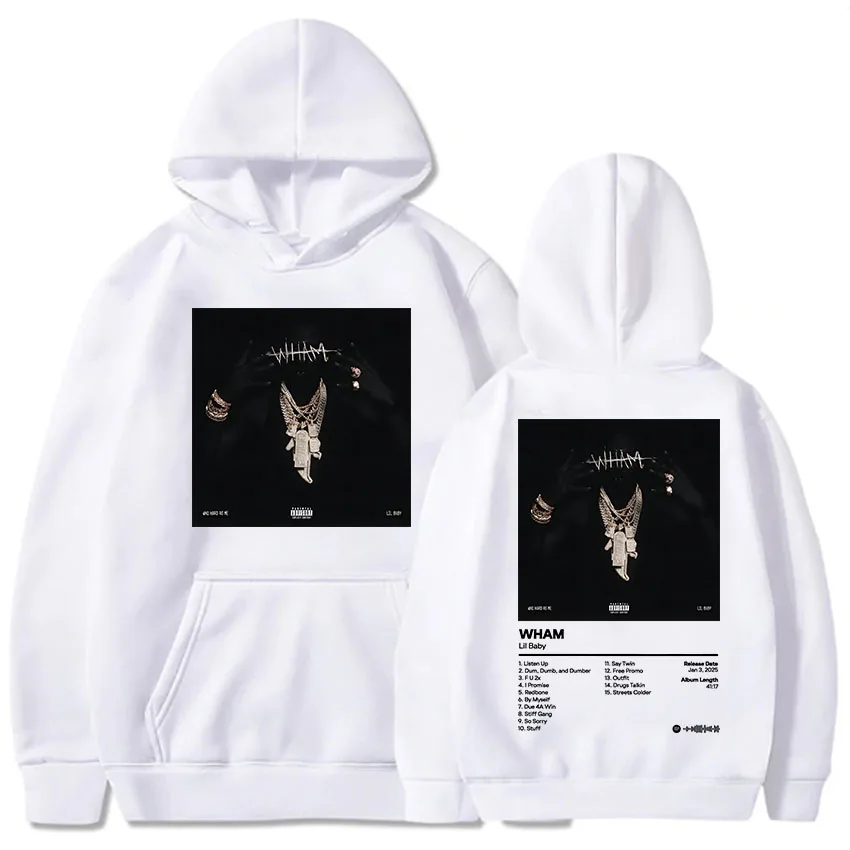 Lil Baby WHAM Who Hard As Me Hoodies Heavy Mental Fashion Unisex Sweatshirt for Winter Fleece Warm Hip Hop Streetwear Men Hoodie