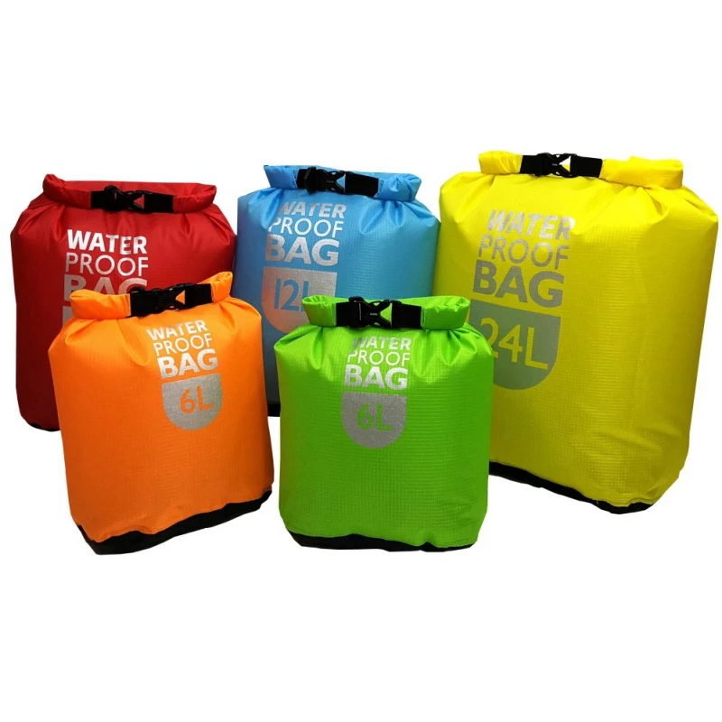 6LL/12L/24L Waterproof Dry Bag for Kayaking Swimming Fishing Rafting Floating waterproof dry bag