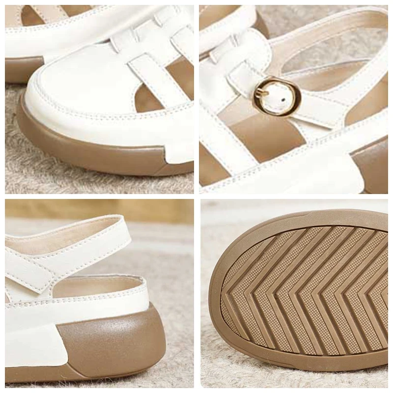 Krasovki 3cm Comfy Moccasins Fashion Cow Genuine Leather Flats Lace Up Chunky Sneakers Women Vulcanize Shoes Sandals Platform 3