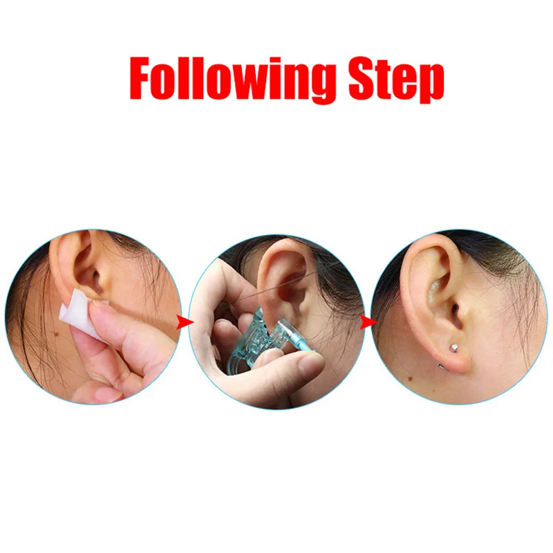 20PCS Blue Ear Piercing Gun Kit Asepsis Disposable Healthy Safety Nose Earring Piercer Tool Set Machine Kit Studs Body Jewelry body piercing kit
