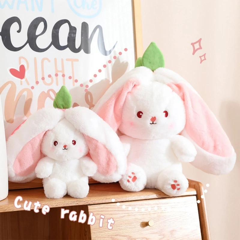 Rabbit Stuffed Animal Baby Plush Cuddly Toy Soft Bunny Cushion Pillow Gift for Kids Boys Girls Home Decorations Dropship multicolor watch pillow bracelet cushion display stand set jewelry pillow bag dropship