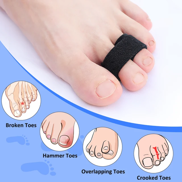 Protector Corrector de dedos de los pies, 2 piezas = 1 par, mazo alisador  de dedos de los pies, férula para envolver, rizada, torcida, superpuesta -  AliExpress