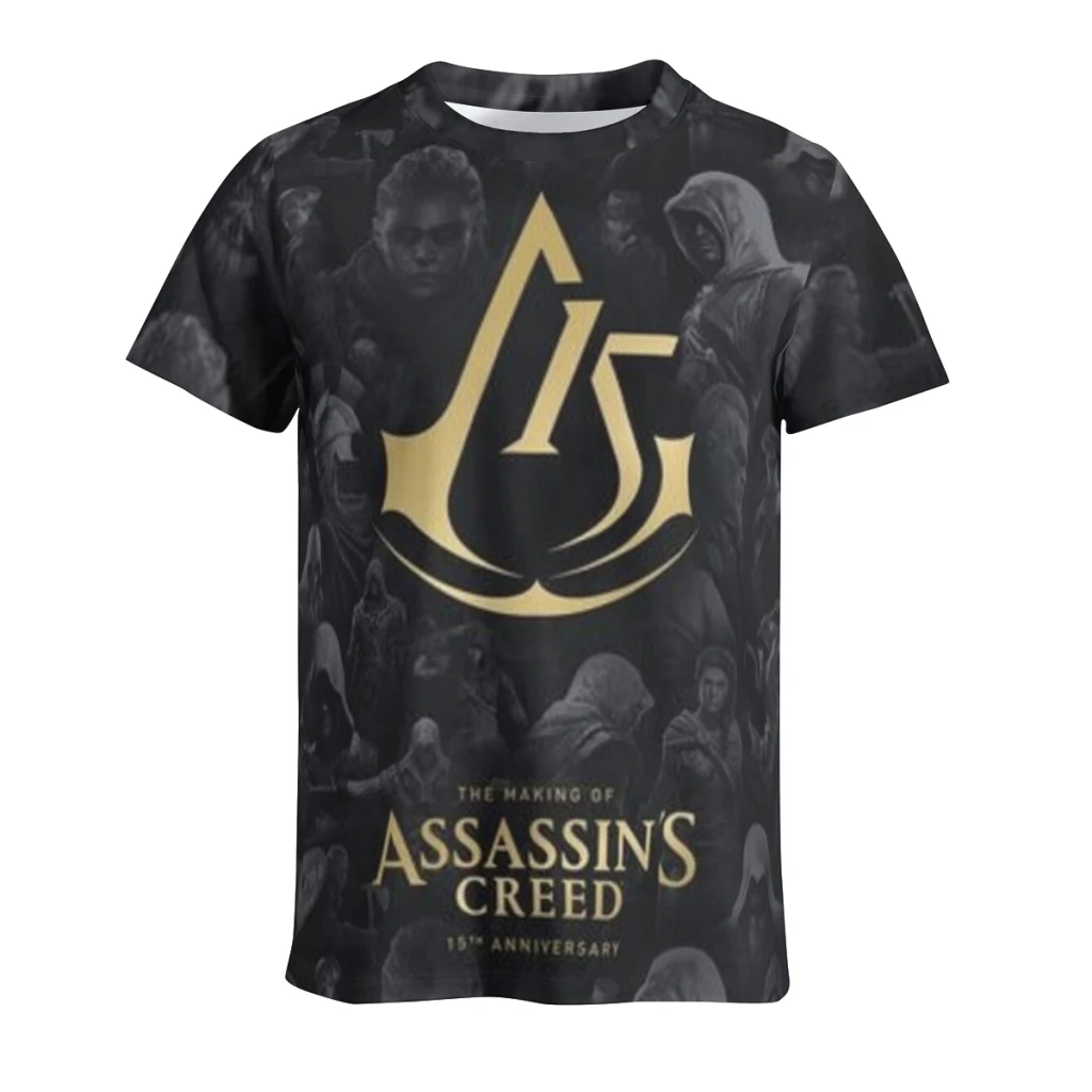 thumbnail image 1 of Camiseta Ass-assin's Cre-ed para hombre, camisetas de algodón de verano, camisetas de colores lisos, ropa de cuello redondo para hombre, 1 of 4