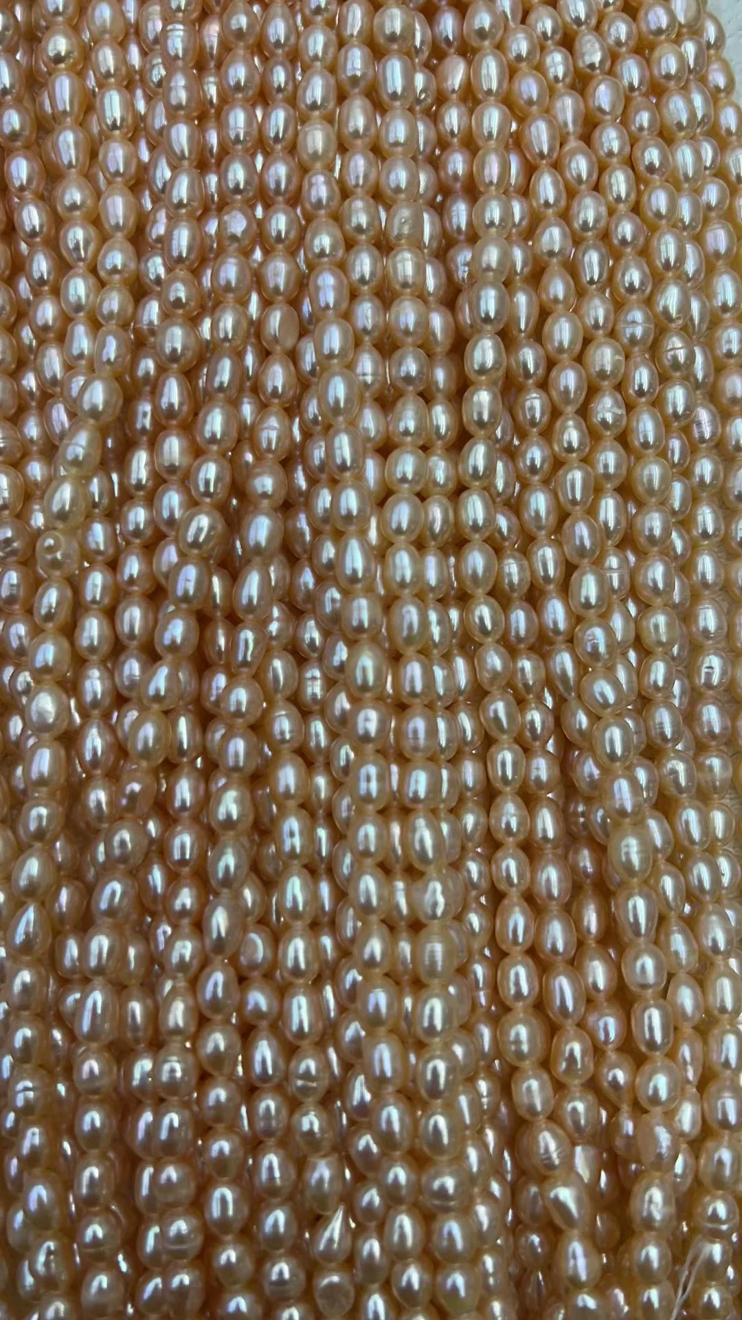 

5strands/lot 7-8mm Length Natural Freshwater Pearls Pink Color Rice Shape Punch Loose Beads for DIY Necklace Jewelry Making