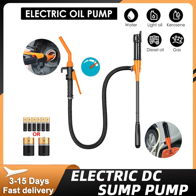 การใช้ปั๊มแบบพกพา 12V ไฟฟ้าน้ํามัน/การใช้ปั๊มแบตเตอรี่ Liquid Siphon Pump สําหรับรถยนต์รถบรรทุกแก๊สน้ําพร้อมท่อ 1