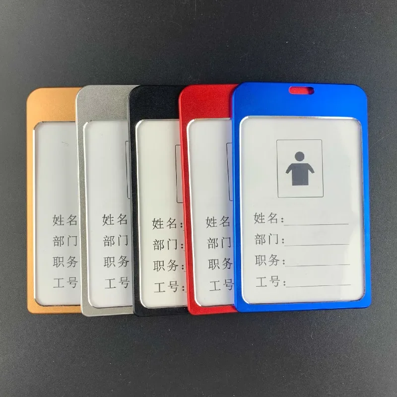 1PC Metal Business Card Holder Bus Card Case Id Holder Ski Pass ID
