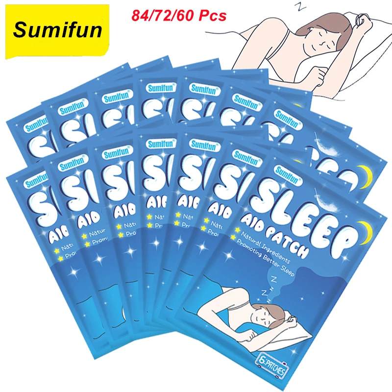 

84/72/60 Pcs Insomnia Improve Sleep Quality Aid Patch Herbal Sticker Insomnia Relieve Anxiety Stress Brain Treat Body Plaster