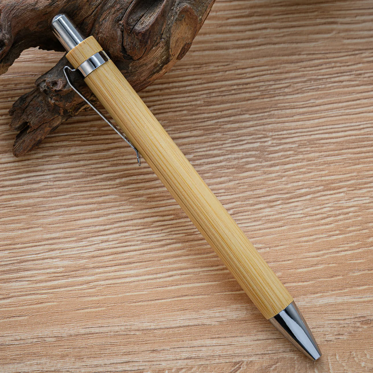 Ballpoint Pen Multifunction Ballpoint Pen Multifunctional Pen Ball Point Pen 50Pcs/Lot Bamboo Pen Bamboo Wood Ballpoint Pen 1.0mm Tip Office School Wrting Stationery Business Signature