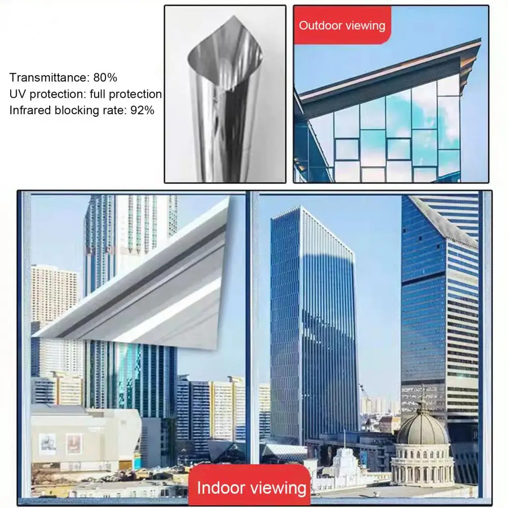 Window Sunshade Film Anti-peeping Window Privacy Film PVC Material UV Blocking Home Office Privacy Kit window film window privacy film