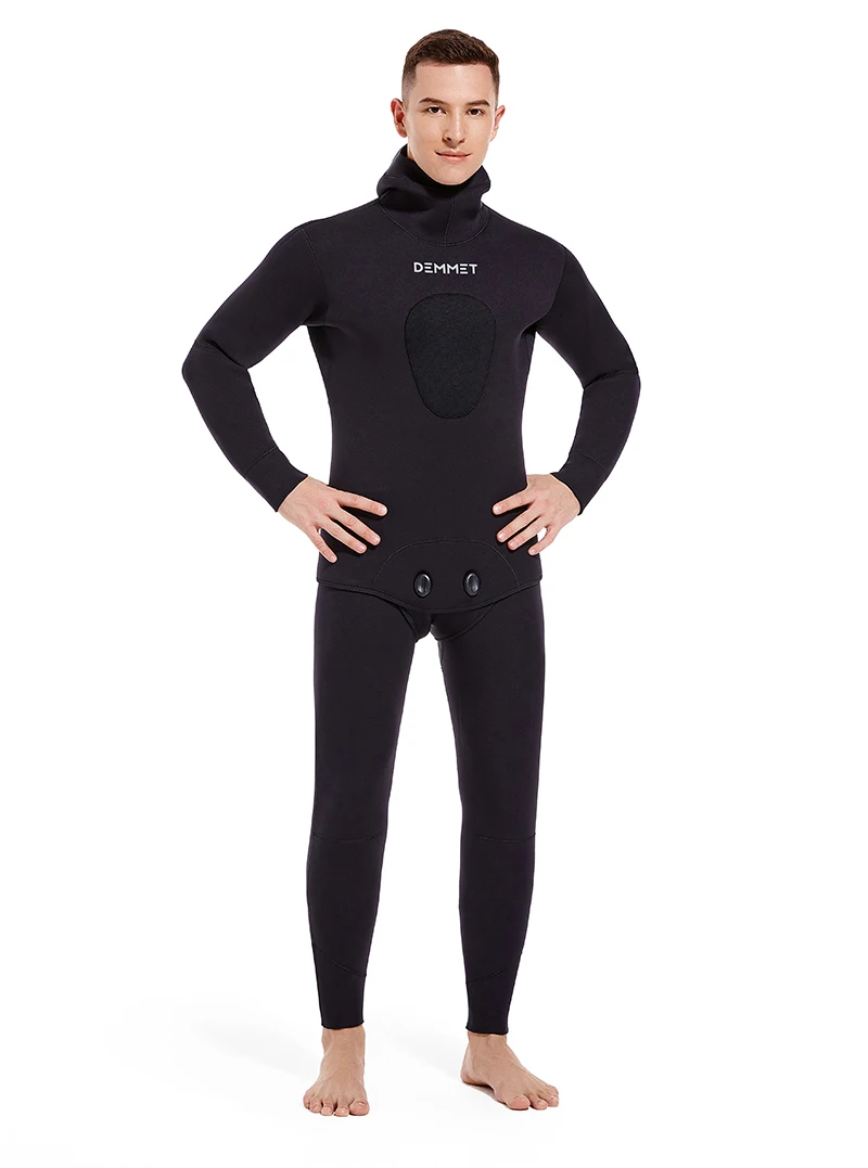 NEW 7MM SCR Neoprene Wetsuit Men Tops Pants Diving Suit Equipment Underwater Fishing Spearfishing Kitesurf Swimwear Wetsuit 3