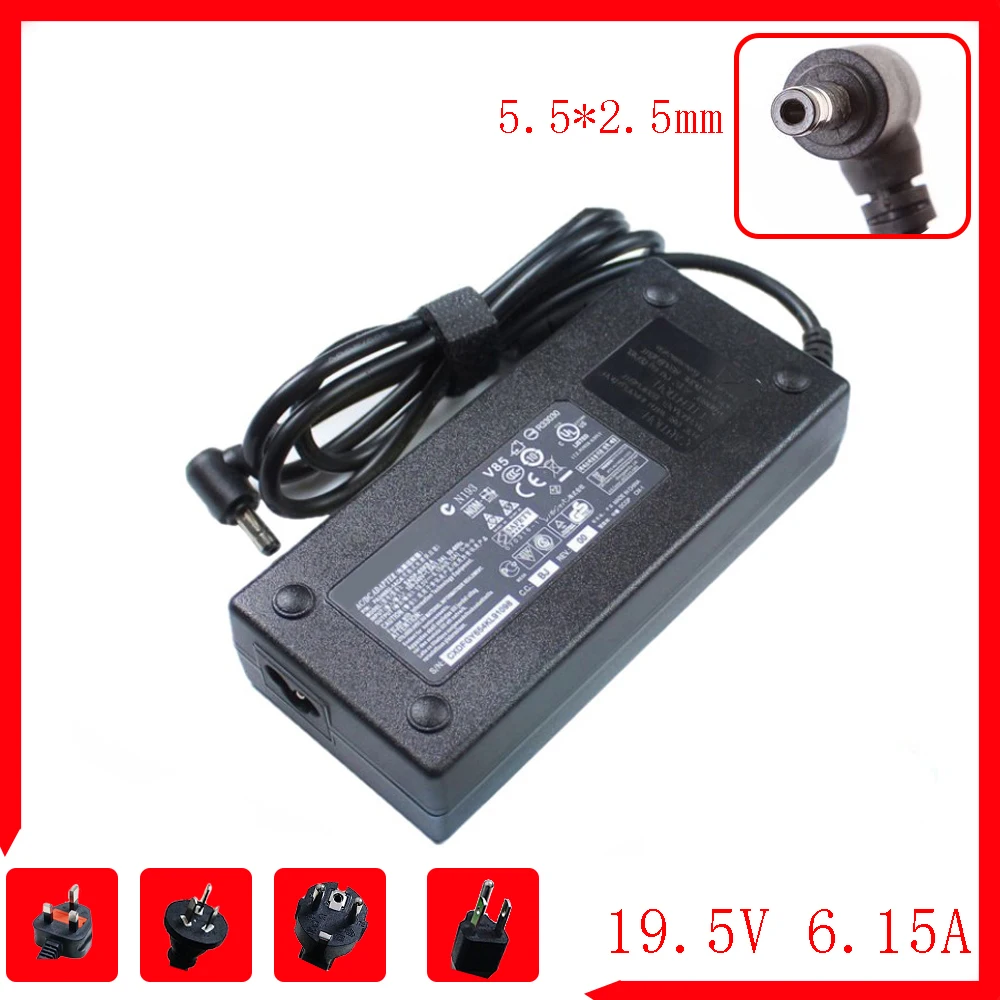 Laptop ac Adapter Charger Power Supply para Msi Ge70 Ge60 Ge72 Gs70 Gp60 Gx60 A12120p1a A120a010l 19.5v 6.15a 120w